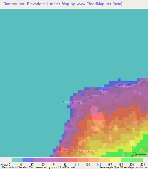 Ranmouhou,Vanuatu Elevation Map