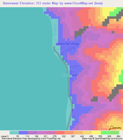 Ranmawat,Vanuatu Elevation Map