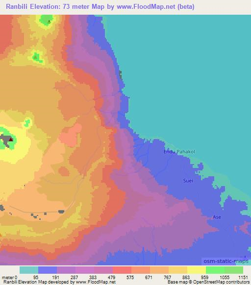 Ranbili,Vanuatu Elevation Map