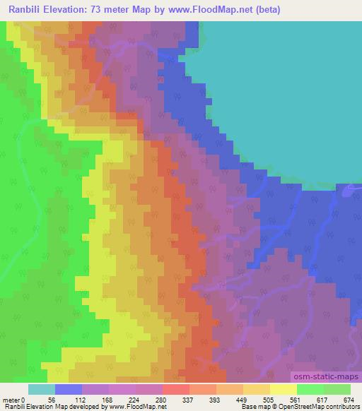 Ranbili,Vanuatu Elevation Map