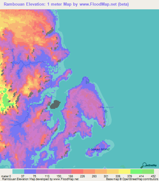Rambouan,Vanuatu Elevation Map