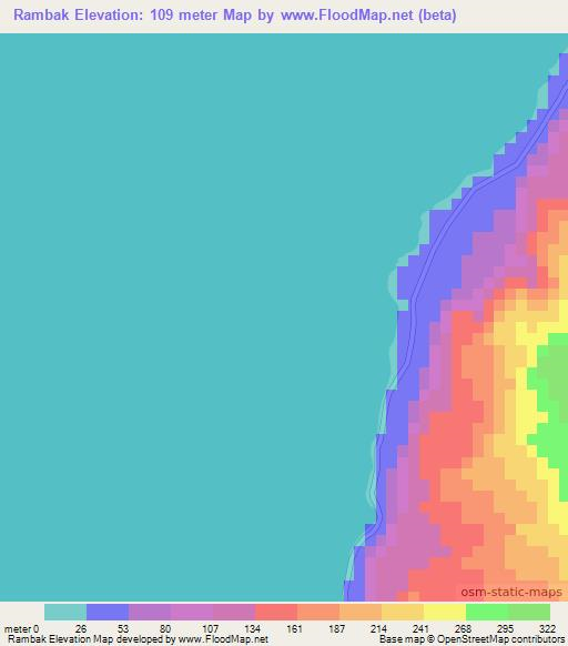 Rambak,Vanuatu Elevation Map