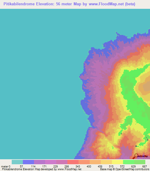 Pitikabilendrome,Vanuatu Elevation Map