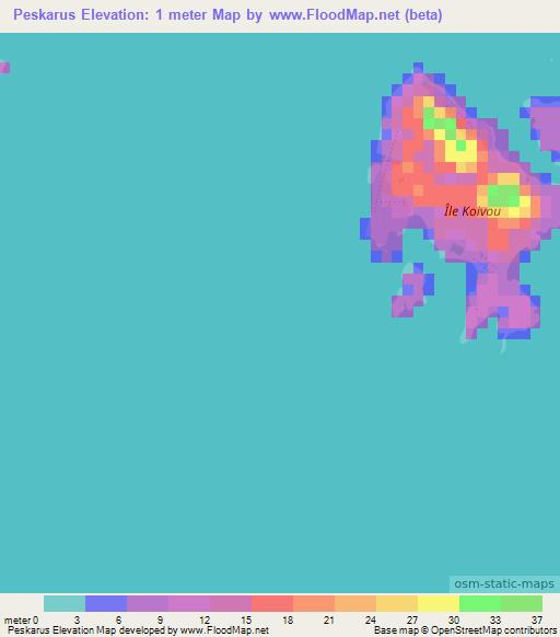 Peskarus,Vanuatu Elevation Map