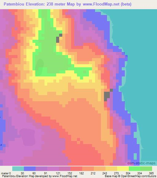 Patembiou,Vanuatu Elevation Map