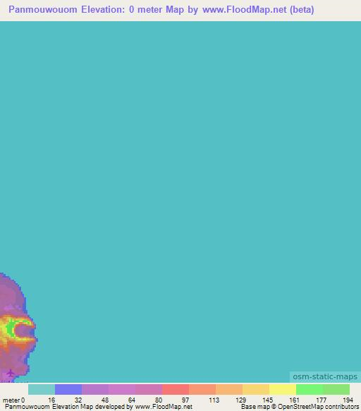 Panmouwouom,Vanuatu Elevation Map