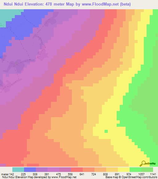 Ndui Ndui,Vanuatu Elevation Map