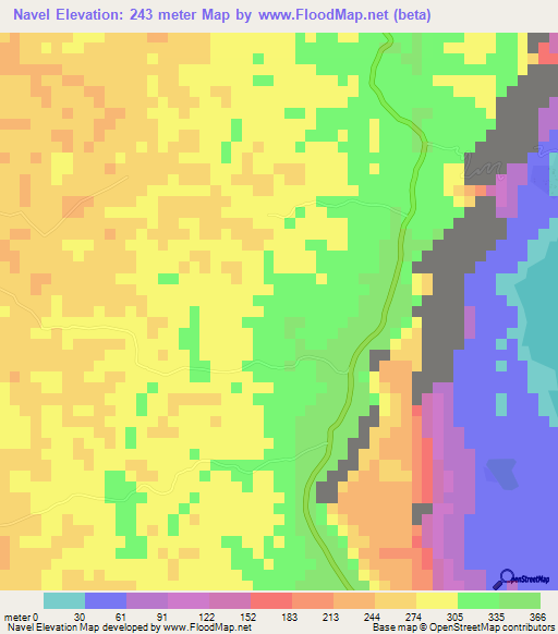 Navel,Vanuatu Elevation Map