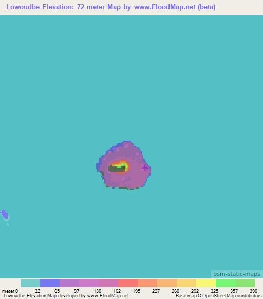 Lowoudbe,Vanuatu Elevation Map
