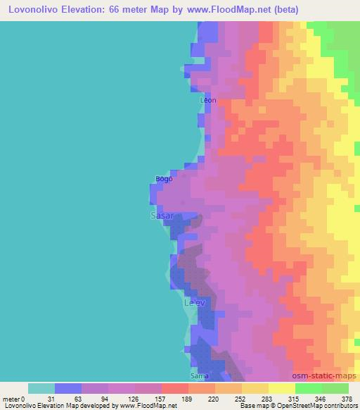 Lovonolivo,Vanuatu Elevation Map