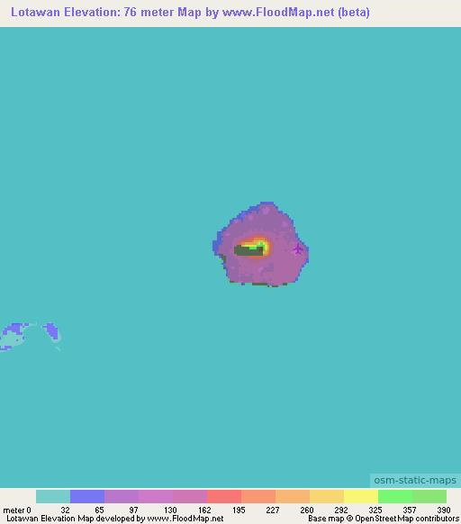Lotawan,Vanuatu Elevation Map