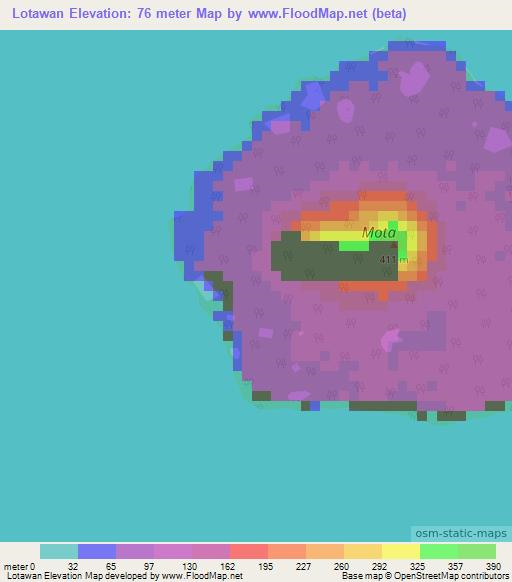 Lotawan,Vanuatu Elevation Map