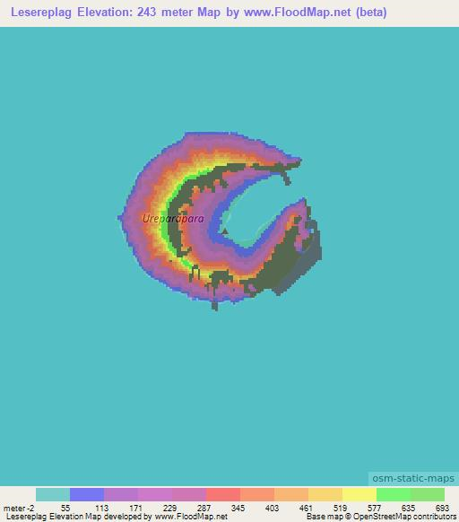 Lesereplag,Vanuatu Elevation Map