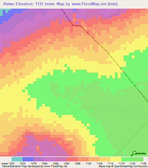 Katwe,Congo (Kinshasa) Elevation Map