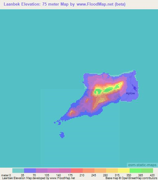 Laanbek,Vanuatu Elevation Map