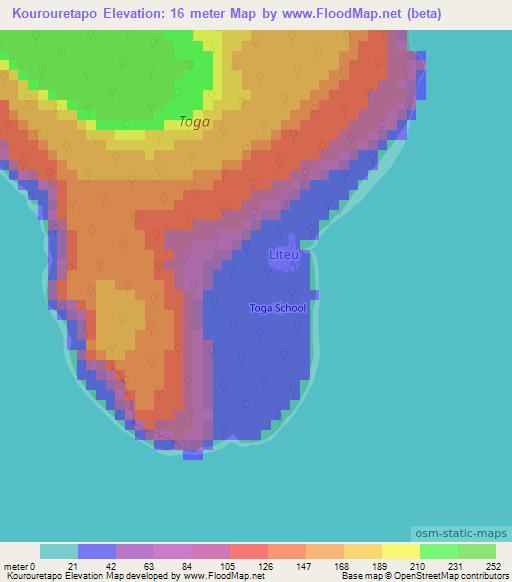 Kourouretapo,Vanuatu Elevation Map