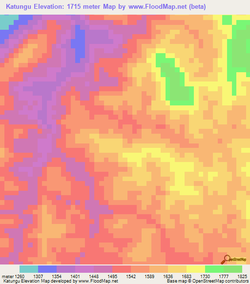 Katungu,Congo (Kinshasa) Elevation Map