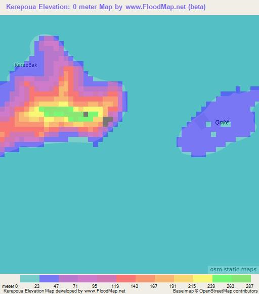 Kerepoua,Vanuatu Elevation Map
