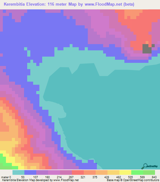 Kerembitia,Vanuatu Elevation Map