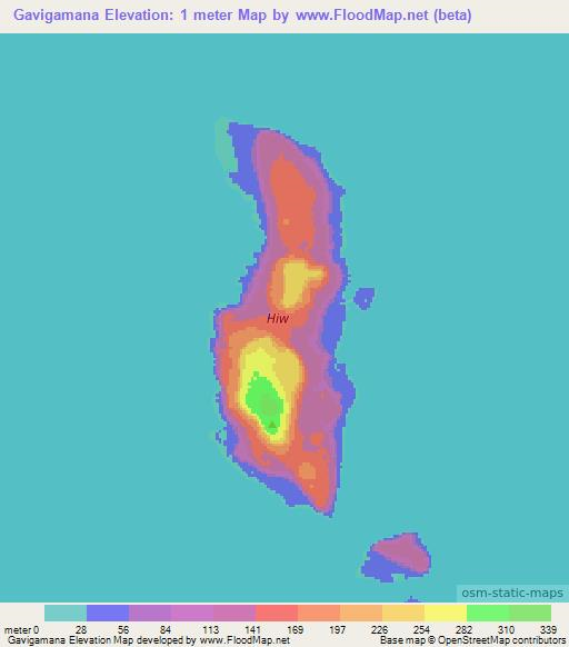 Gavigamana,Vanuatu Elevation Map