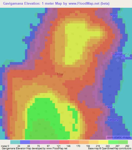 Gavigamana,Vanuatu Elevation Map