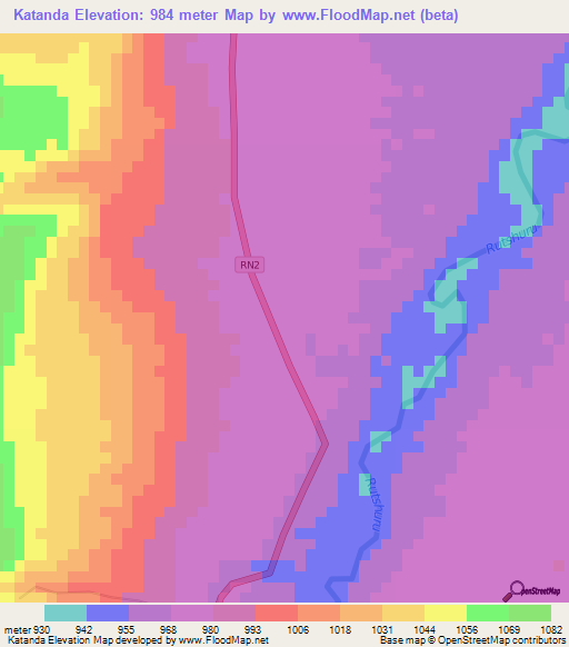 Katanda,Congo (Kinshasa) Elevation Map