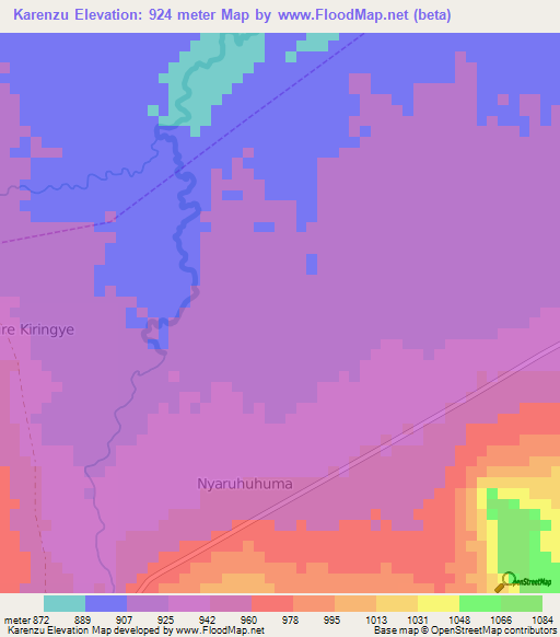 Karenzu,Congo (Kinshasa) Elevation Map