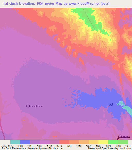 Tal Quch,Iran Elevation Map