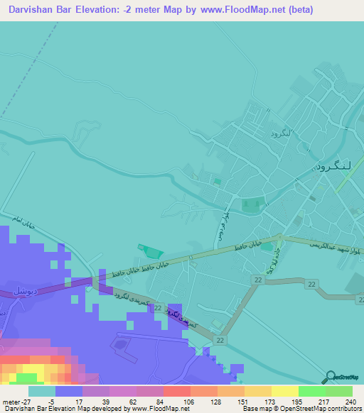Darvishan Bar,Iran Elevation Map