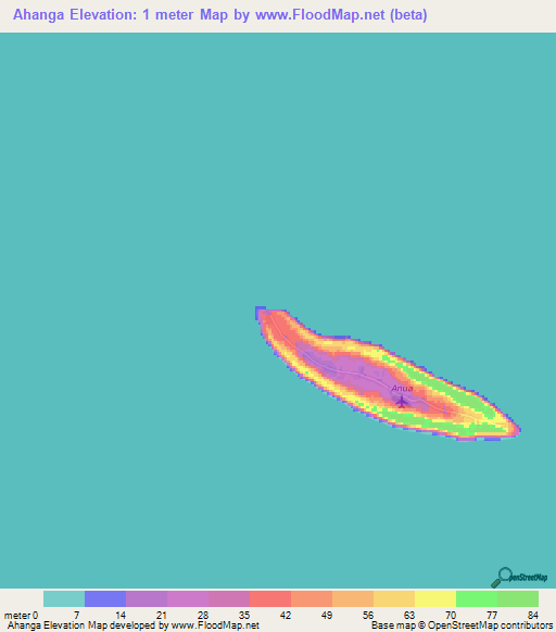 Ahanga,Solomon Islands Elevation Map