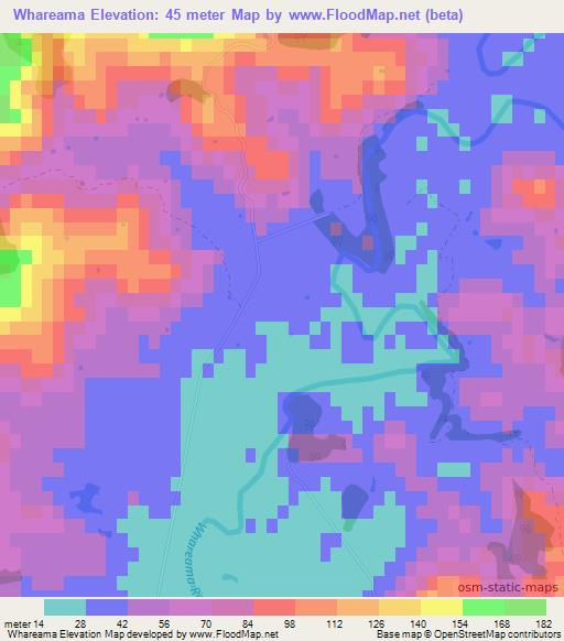 Whareama,New Zealand Elevation Map
