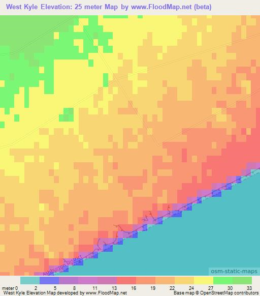 West Kyle,New Zealand Elevation Map