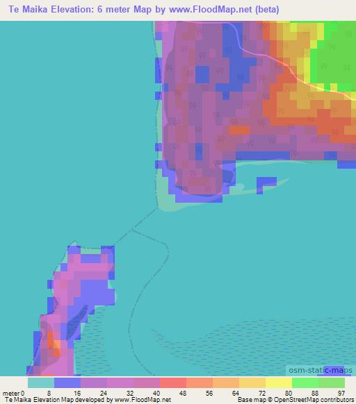 Te Maika,New Zealand Elevation Map