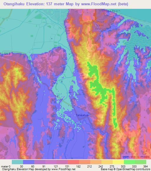 Otangihaku,New Zealand Elevation Map