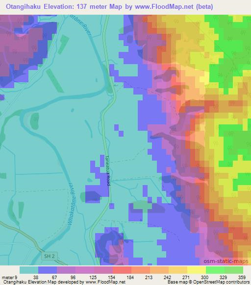 Otangihaku,New Zealand Elevation Map