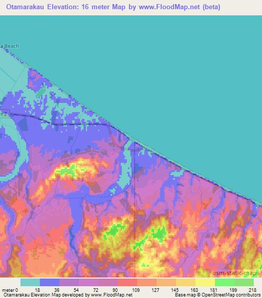 Otamarakau,New Zealand Elevation Map