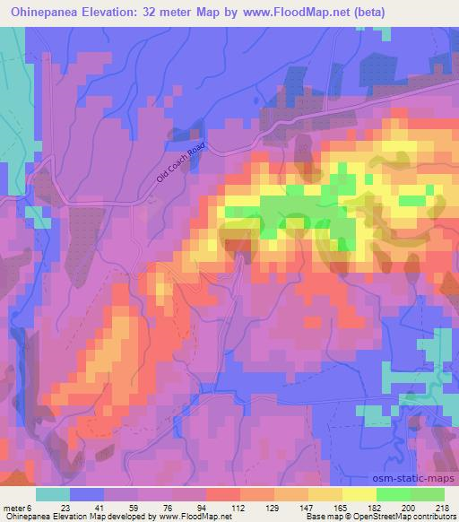 Ohinepanea,New Zealand Elevation Map