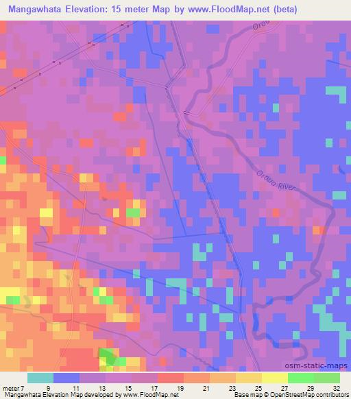 Mangawhata,New Zealand Elevation Map