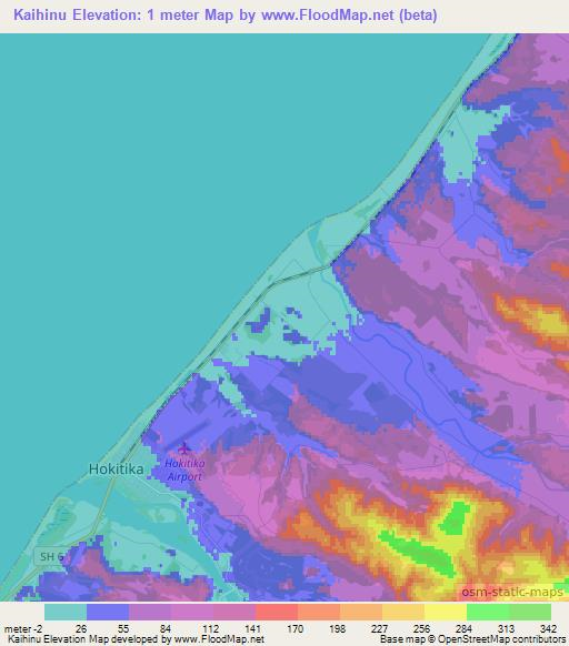 Kaihinu,New Zealand Elevation Map
