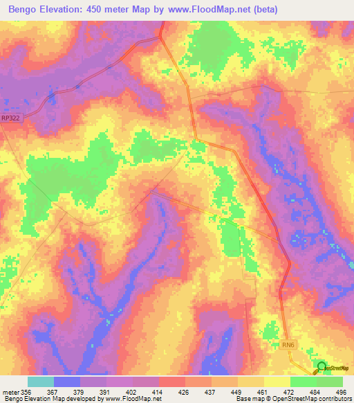 Bengo,Congo (Kinshasa) Elevation Map