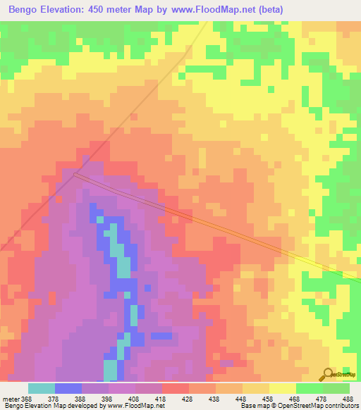 Bengo,Congo (Kinshasa) Elevation Map