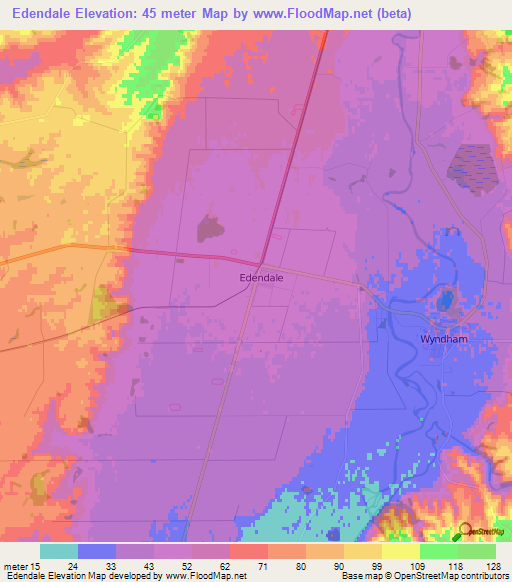 Edendale,New Zealand Elevation Map
