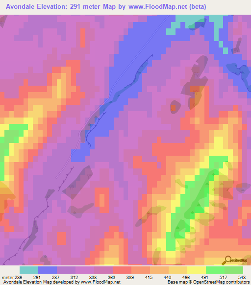 Avondale,New Zealand Elevation Map
