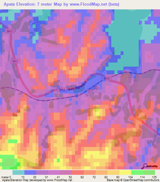 Apata,New Zealand Elevation Map