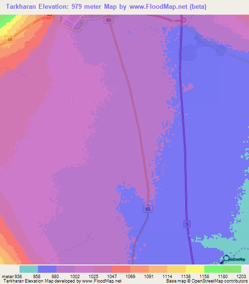 Tarkharan,Iran Elevation Map