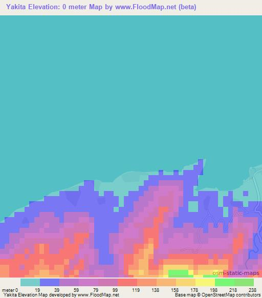 Yakita,Fiji Elevation Map