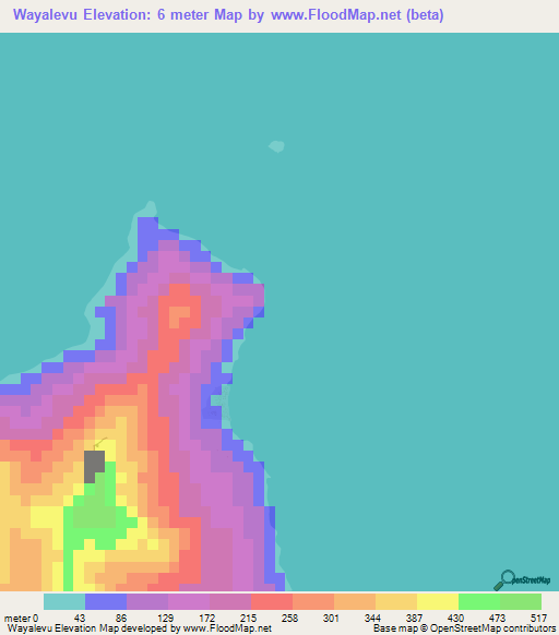 Wayalevu,Fiji Elevation Map