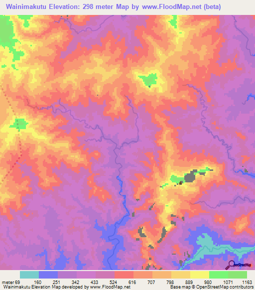 Wainimakutu,Fiji Elevation Map