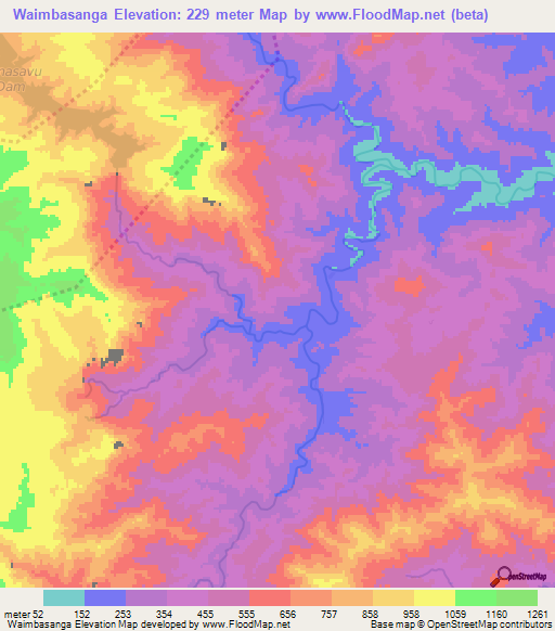 Waimbasanga,Fiji Elevation Map