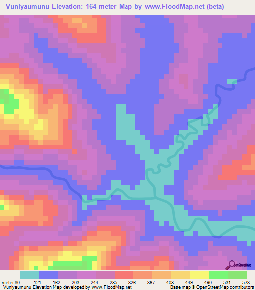 Vuniyaumunu,Fiji Elevation Map